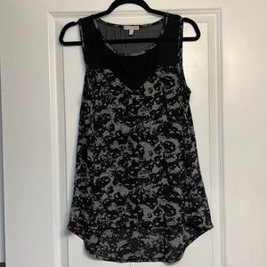 Gianni Bini Black/Grey Sleeveless Top